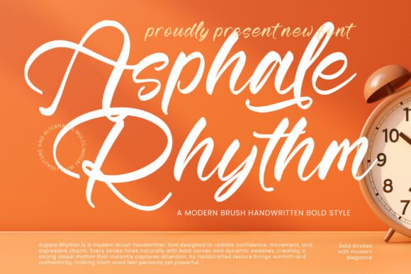 Asphale Rhythm: A Bold Script Font for Makers