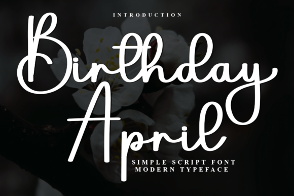 Birthday April Font for Festive Branding