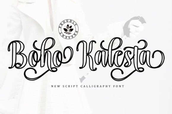 Boho Kalesta Outline Font Review for Branding