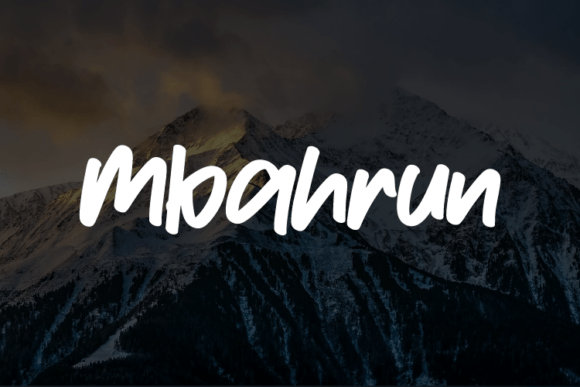 Mbahrun: A Modern Script Font for Business Branding