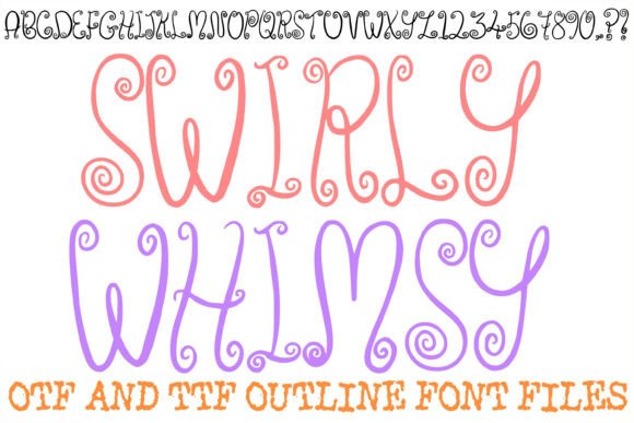 Swirly Whimsy: A Handwritten Font for Digital Design