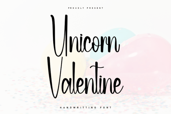 Unicorn Valentine Font for Crafters and Sellers